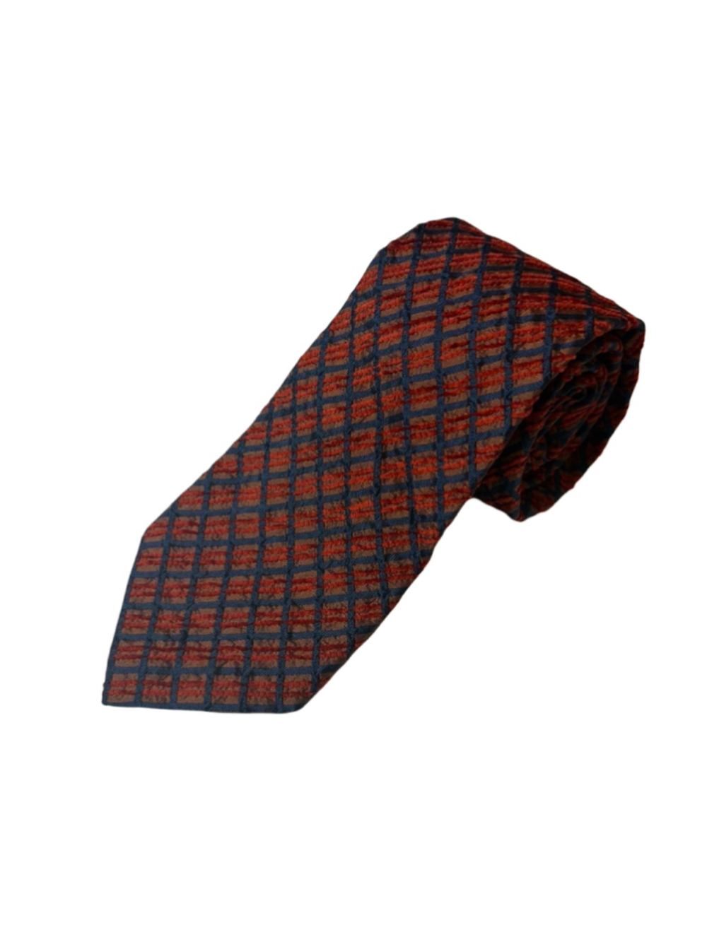 Ermenegildo Zegna Made in Italy 100% Silk Textured Geometric Men’s Tie